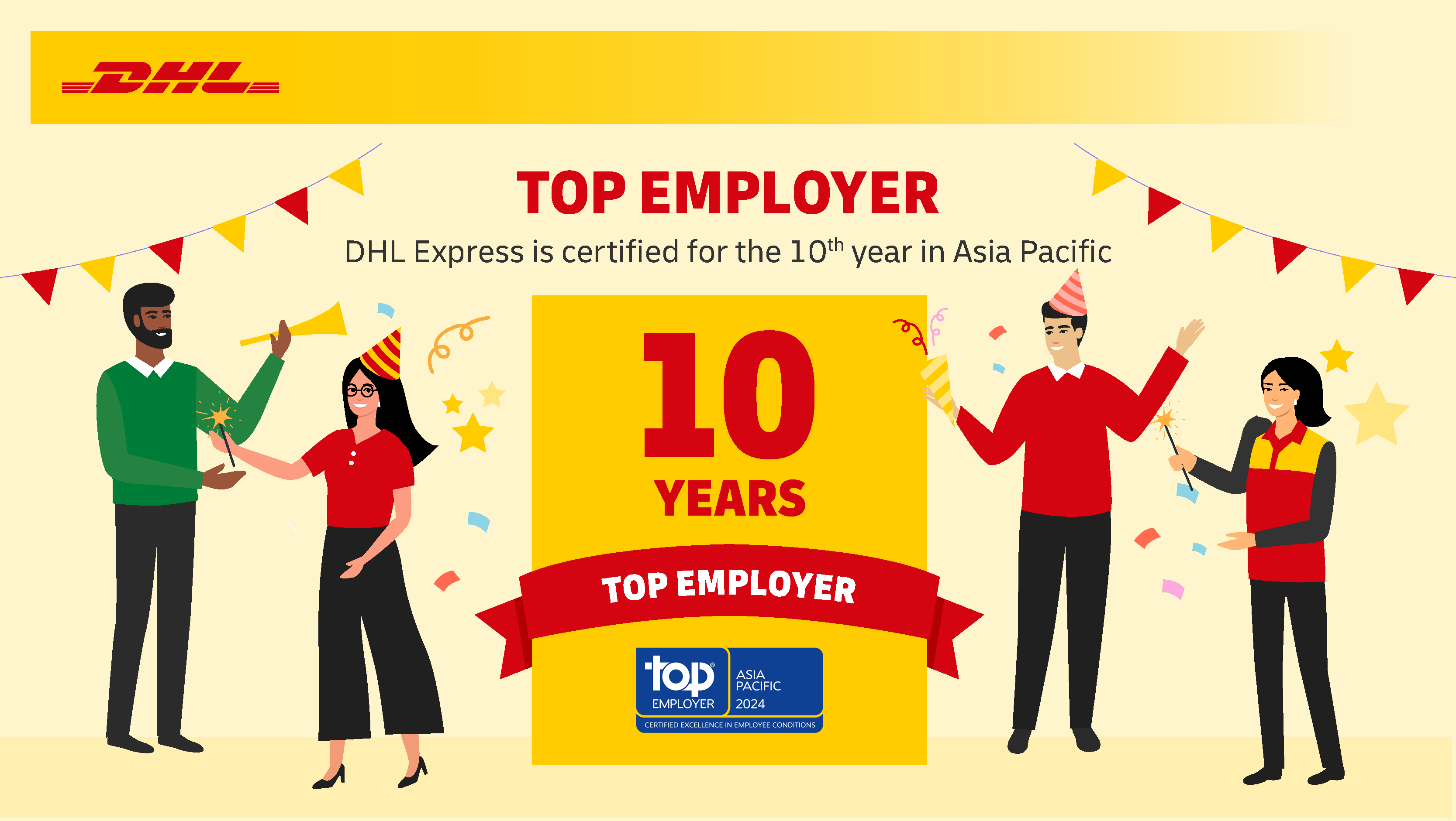 DHL Express achieves Top Employer accolade for 10th consecutive year, reiterating a decade of strong people culture